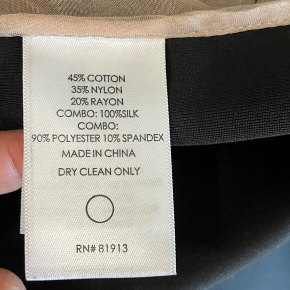 TRACY REESE Black Lace over Silk Organza Top Size XS - Picture 8 of 8